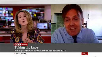BLM Take The Knee  Debate Euros BBC News 12/6/21