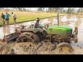 "CRAZY" John Deere Stuck In DEEP MUD | Came Out By Kubota L4508 Help | JD 5045D 4WD | SWAMI Tractors