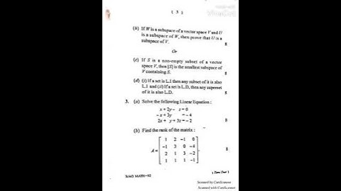 (Physics honors)-G-E Mathe- Linear Algebra and Advance algebra//berhampur university