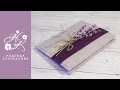 Как сделать папку для свидетельства о браке в стиле прованс с декором цветами лаванды из фоамирана