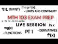 MTH 103 EXAM PREP (LIVE SESSION)
