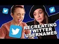 Recreating Twitter Usernames - Merrell Twins