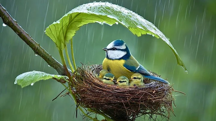 💫 Relaxing Piano Music with Calming Rain and Birds - Nature’s Healing Harmony ☘️🌷🎼