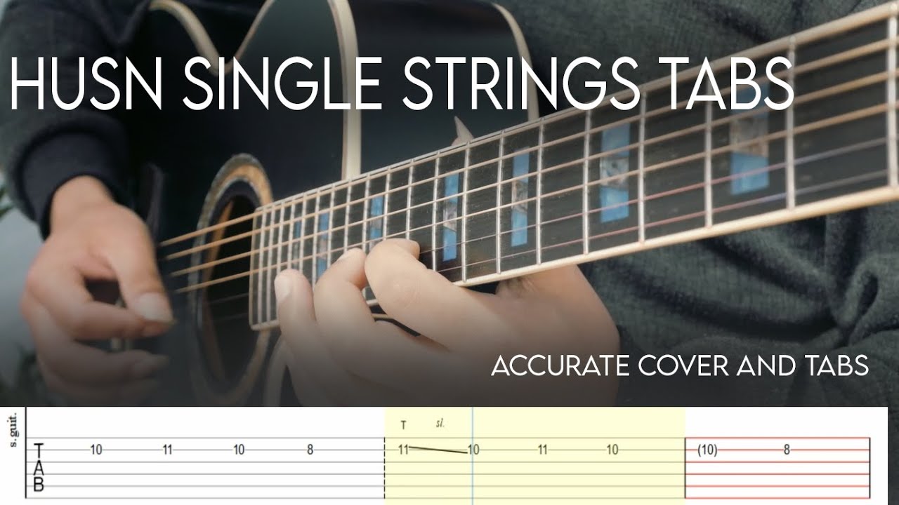 Anuv Jain - HUSN Guitar Cover (Single String With Tutorial And Tabs)