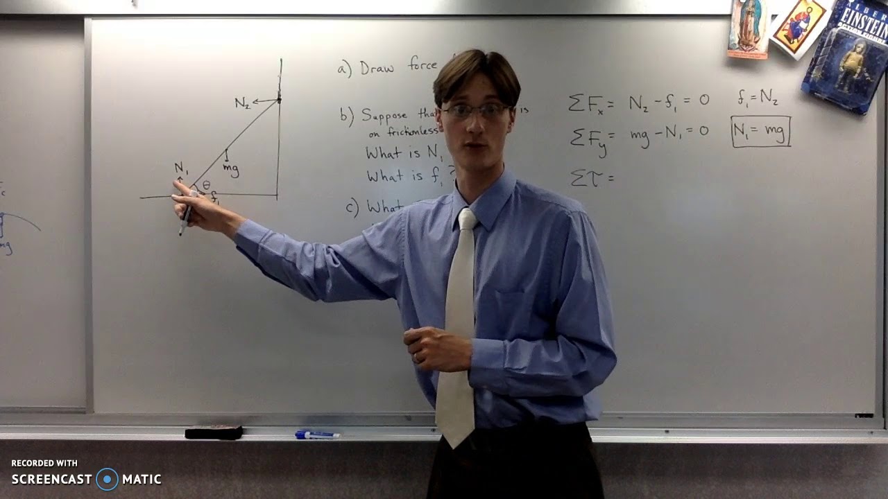 AP Physics - Unit 4 - Static Equilibrium Example - YouTube