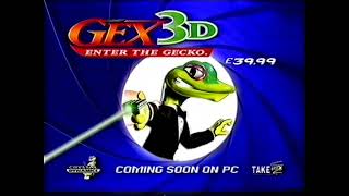 Gex 3D: Enter The Gecko, Playstation (Take 2, 1998) UK TV ad