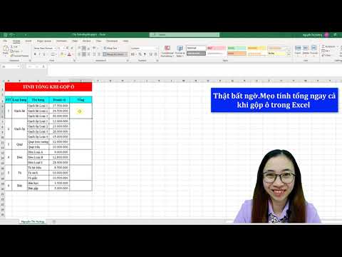 #2023 Bật mí mẹo tính tổng ngay cả khi gộp ô trong Excel | Nguyễn Thị Hường