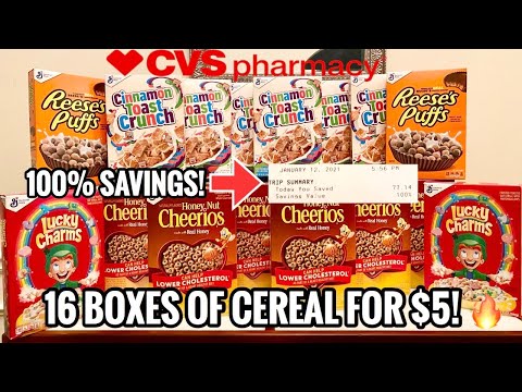 CVS Free & Cheap Coupon Deals & Haul | ROUND 2 💥 | 16 BOXES OF CEREAL FOR $5! | 100% SAVINGS 🙌🏽