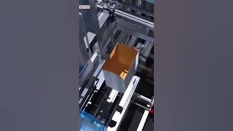 3D demonstration video of plastic bag inserting carton machine bag in box inserting machine