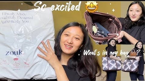 Unwrapping Zouk office handbag||My genuine first impression || what’s in my travel bag 👜??🤔💭