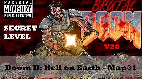 Brutal Doom v20 Playthrough - Doom 2: Map31 - Wolfenstein (Realism Mode) (Secret Level)