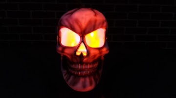 Hanging Flaming Skull