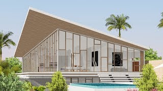 Sketchup Speed Build - Modern Seaview villa