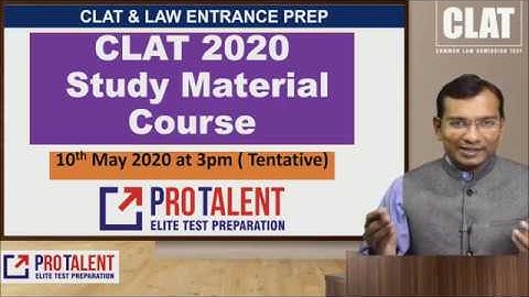 #CLAT2020 Study Material Course by ProTalent I A must for ALL CLAT Aspirant