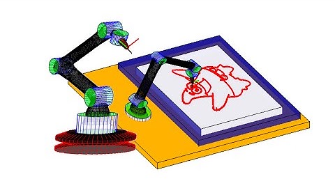 Robotic Arm Drawing Patrick Star with MATLAB