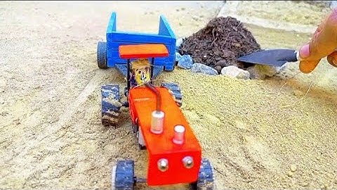 diy tractor trolley loading fertilizer new technology | @MiniKTG | mini creative.