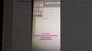 Multiply your number by using Paste Special option of Excel 365. #exceltips #exceltutorial #excel