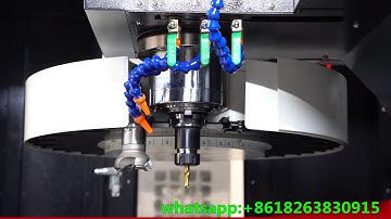 VMC850 cnc milling machining center,with 4 axes,machining aluminum rod,automatic tool changing