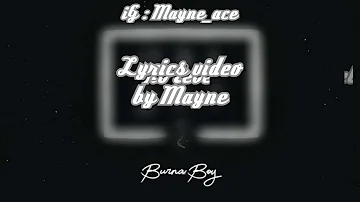 Burna boy Dangote ( official lyrics video )