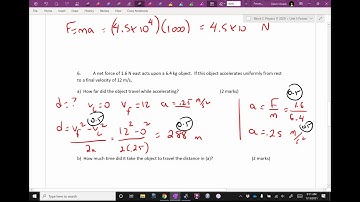 Physics 11 Unit 5 Answers to Quiz 1