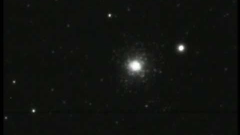 M15 globular cluster live view with cctv camera on telescope