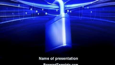 Padlock PowerPoint Template by PoweredTemplate.com