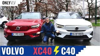 Volvo XC40 vs C40 EV ⚡ - Detailed Comparison of the Newly Refreshed Electric Volvo's !