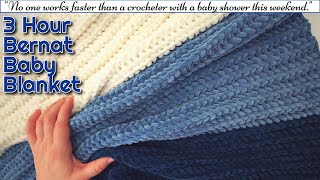 Bernat Blanket Yarn Crochet Pattern | Baby Bernat Yarn Blanket screenshot 4