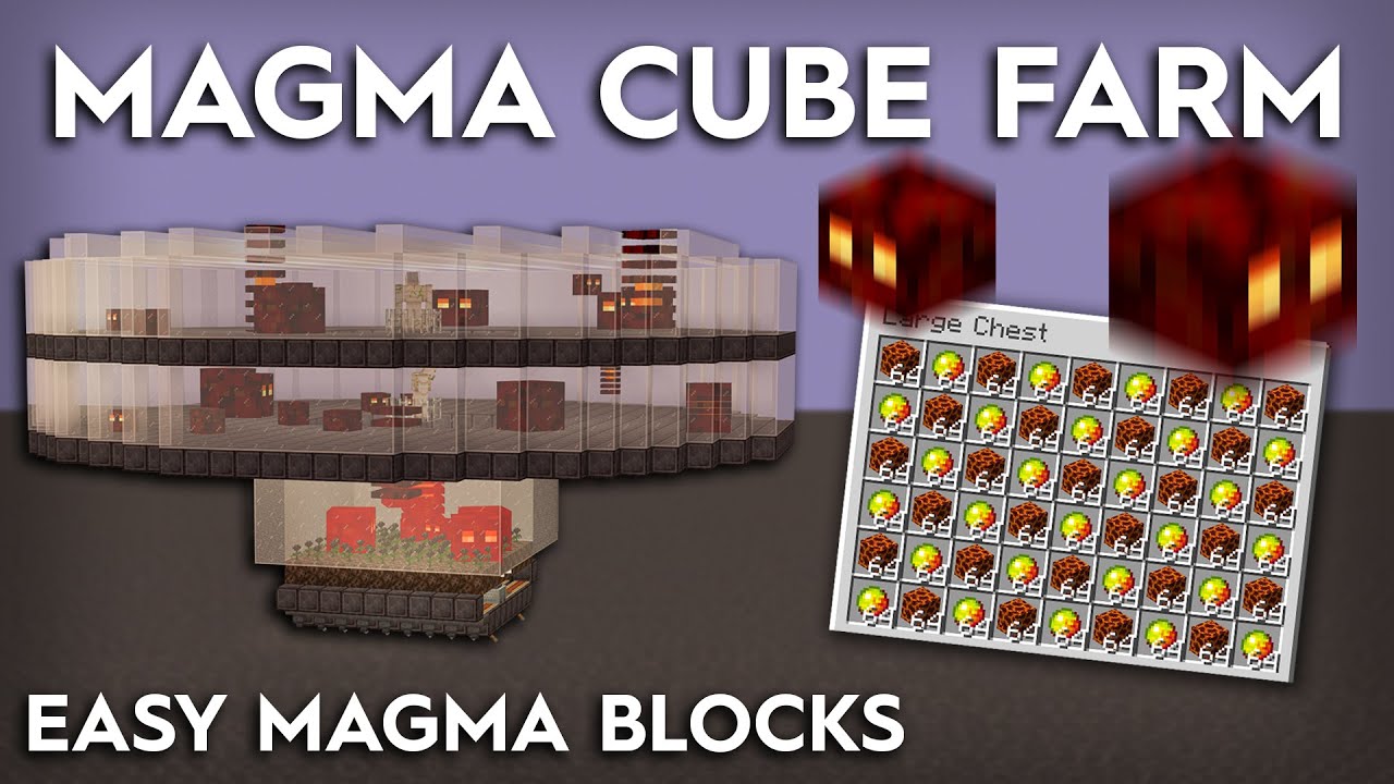 ⁣Minecraft Magma Cube/Blocks Farm - 3700+ Magma Cream Per Hour - 1.16