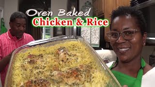 Oven Baked Creamy Chicken and Rice | One Dish | It's Soooo Good & Easy To Make | He Was Ready!🤣😆😂