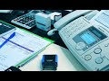 Office asmr work with me  fax machineretro keyboard typingsorting filescalculatorturning pages