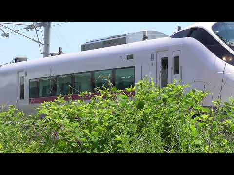【橋梁通過時に非常警笛少しあり】10M E657系K6編成 特急ひたち10号 品川行き 植田-勿来間の鮫川橋梁を通過