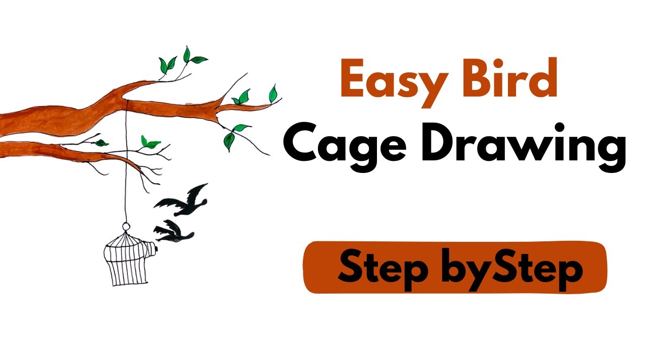 How to Draw Birds Flying from Cage 🕊️ | Easy Step by Step Drawing | Creation by Rajni