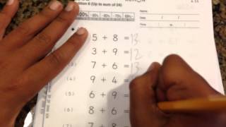 First Grader doing Kumon Math - Practice Makes Perfect