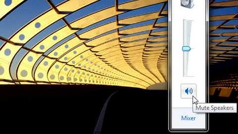 Windows 7 Adjust the sound level on your computer
