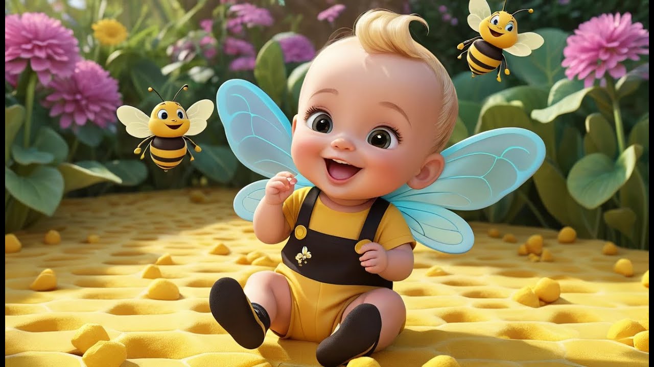 🍬🐝 Little Bees Buzzing in Candy Garden 🌸🎶 | Fun ABC, Numbers & Colors Song for Kids