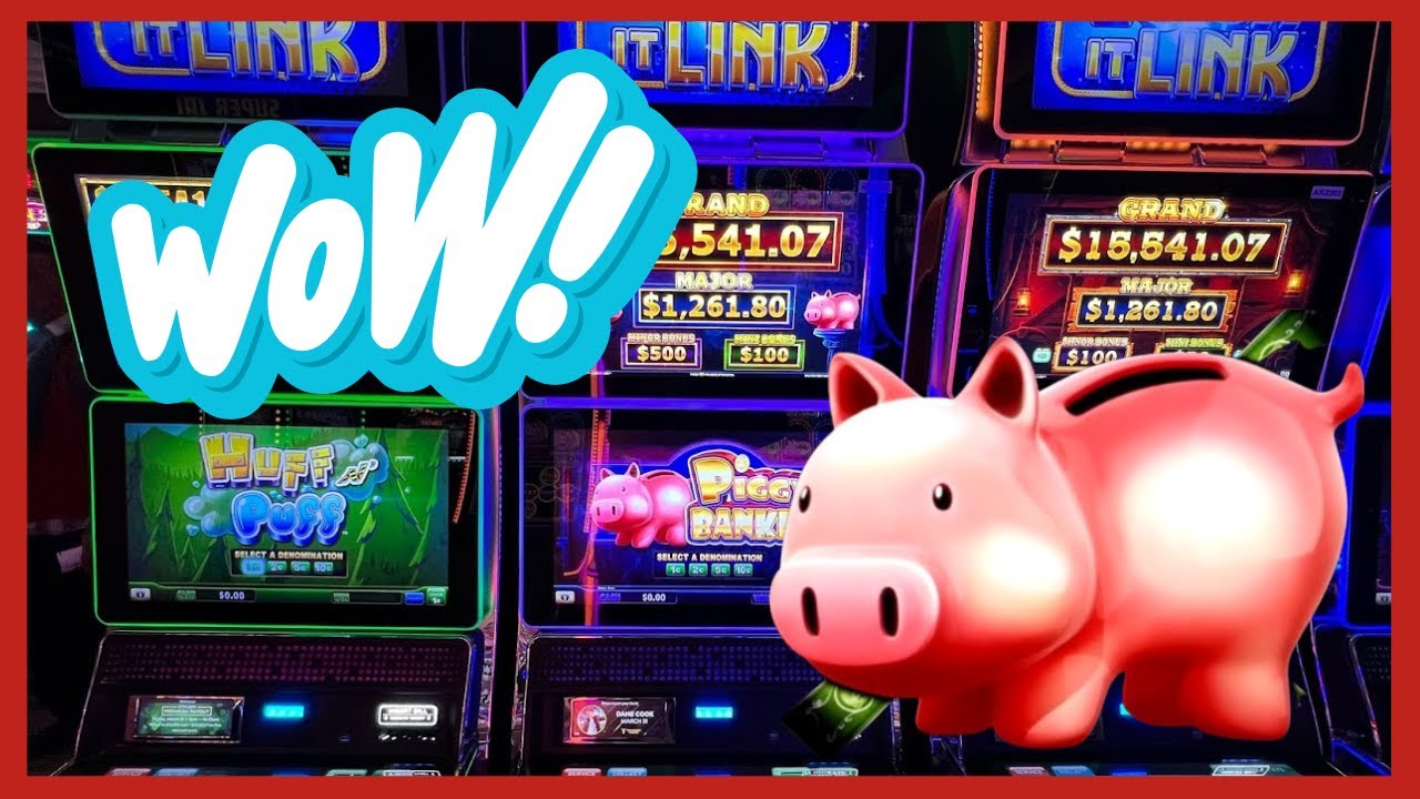 From FreePlay to a HAND PAY!! FULL SCREEN of PIGS! Piggy Bankin' Huff N