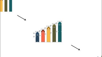 five staged bar graph horizontal arrow diagram powerpoint slides