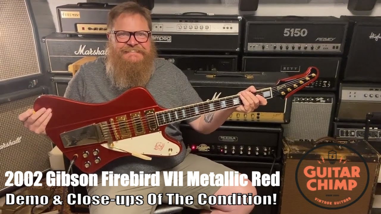 ギター Gibson Firebird 2002 Gibson Firebird VII Metallic Red - YouTube