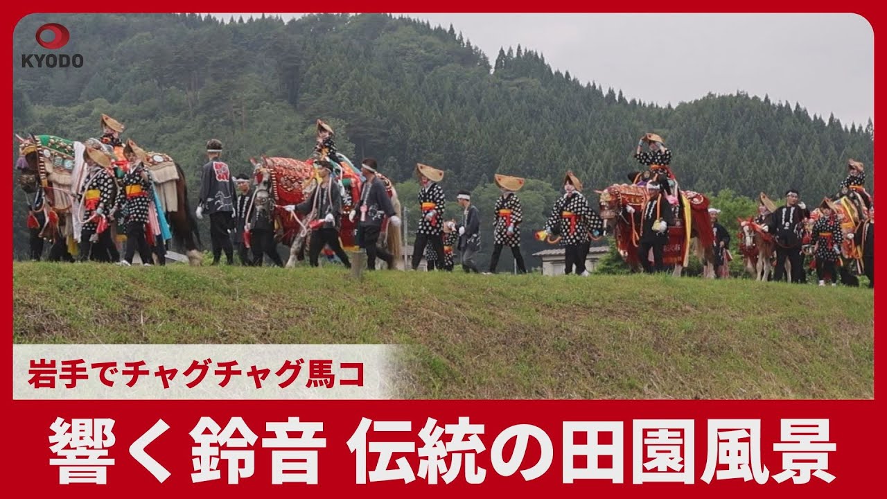 響く鈴音 伝統の田園風景 岩手でチャグチャグ馬コ - YouTube