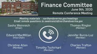 Finance Committee - June 9th, 2020