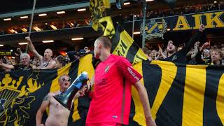 Linnér drar igång AIK-klacken (AIK - Elfsborg 1-0)