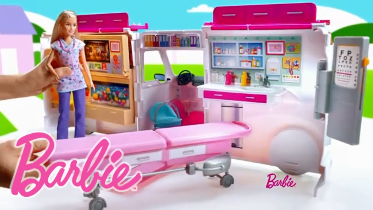 barbie care clinic vehicle