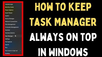 How to Keep Task Manager Always on Top in Windows 11