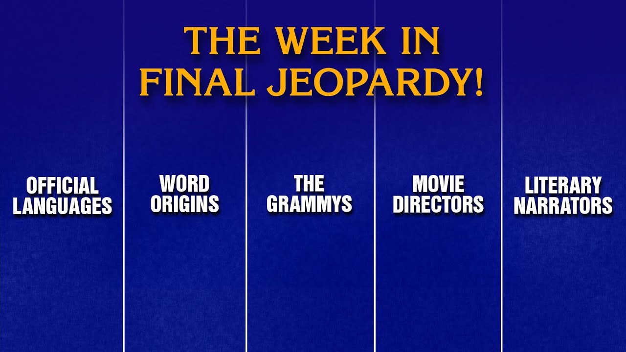 This Week in Final Jeopardy! 5/5/255/9/25 JEOPARDY! YouTube