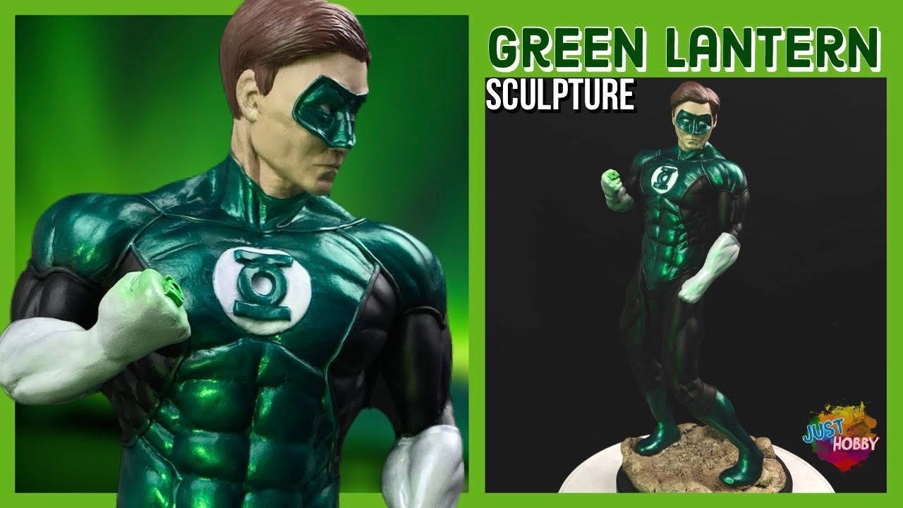 Sculpting GREEN LANTERN (Classic) Hal Jordan Ver. Statue | Polymer Clay Sculpture | DC | Timelapse