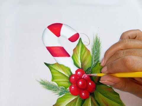 Pintura En Tela Navideña / Christmas Painting Tutorial