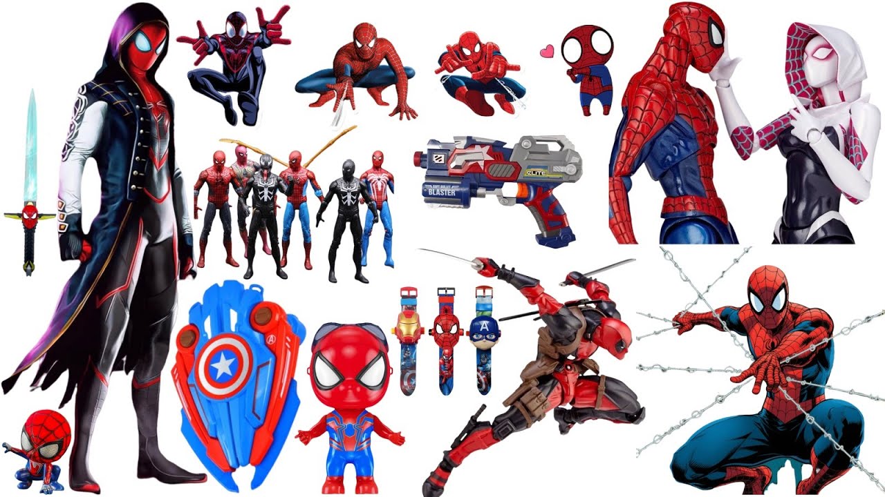 Marvel Popular Toy Series Collection | Spider Man Action Doll | Marvel Toy Gun Series Open Box