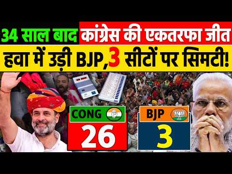 34 साल बाद हुए चुनाव में Congress की जबरदस्त जीत! BJP 3 सीट पर सिमटी, AAP | Punjab L.B. Elections