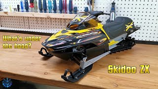 In Depth look - Nitro Skidoo ZX Rc snowmobile + Bonus Running